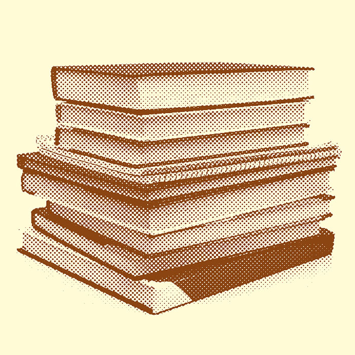 Pila de llibres i llibretes.