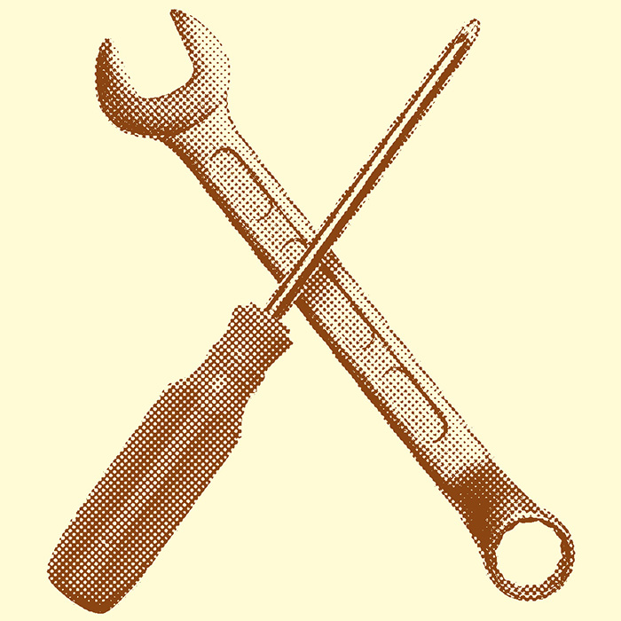 Tornavís i clau anglesa.